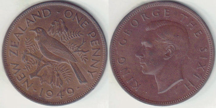 1949 New Zealand Penny (aUnc) A005341